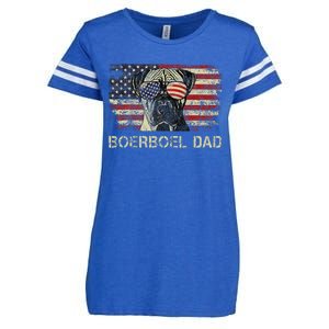 Boerboel Dad Dog Lovers American Flag 4th Of July Enza Ladies Jersey Football T-Shirt