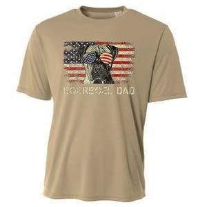 Boerboel Dad Dog Lovers American Flag 4th Of July Cooling Performance Crew T-Shirt