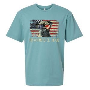 Boerboel Dad Dog Lovers American Flag 4th Of July Sueded Cloud Jersey T-Shirt