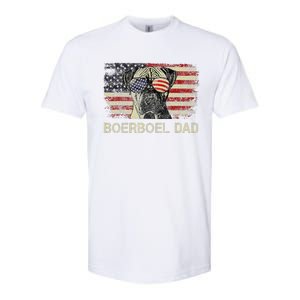 Boerboel Dad Dog Lovers American Flag 4th Of July Softstyle CVC T-Shirt