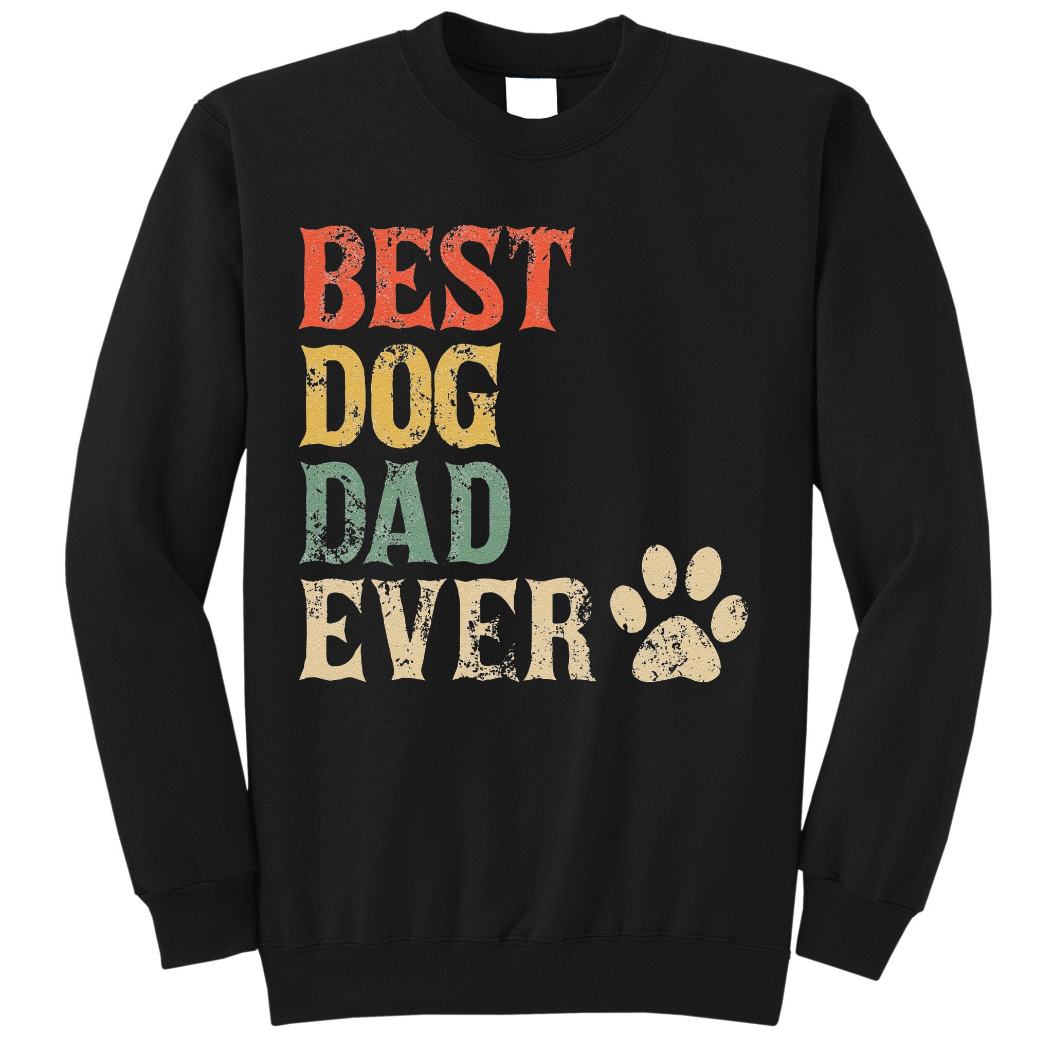 Best Dog Dad Ever Vintage Dog Daddy Retro Doggy Father Sweatshirt