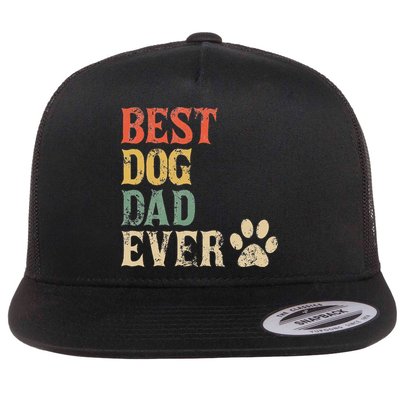 Best Dog Dad Ever Vintage Dog Daddy Retro Doggy Father Flatbill Hat