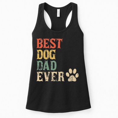 Best Dog Dad Ever Vintage Dog Daddy Retro Doggy Father Womens Tank Top