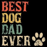 Best Dog Dad Ever Vintage Dog Daddy Retro Doggy Father Visor