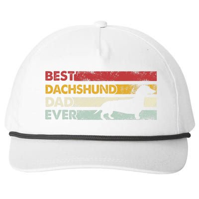 Best Dog Dad Ever Father Wiener Sausage Dog Dachshund Snapback Five-Panel Rope Hat