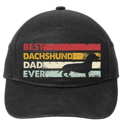 Best Dog Dad Ever Father Wiener Sausage Dog Dachshund 7-Panel Snapback Hat