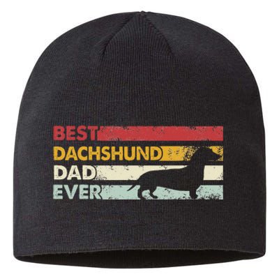 Best Dog Dad Ever Father Wiener Sausage Dog Dachshund Sustainable Beanie