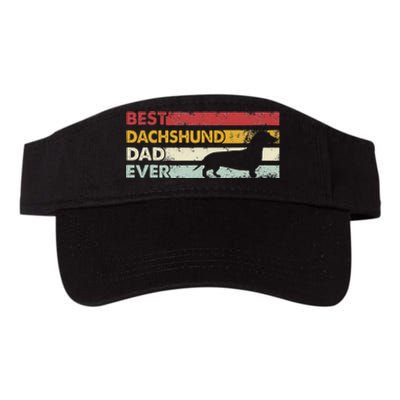 Best Dog Dad Ever Father Wiener Sausage Dog Dachshund Valucap Bio-Washed Visor