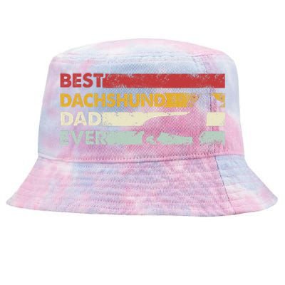 Best Dog Dad Ever Father Wiener Sausage Dog Dachshund Tie-Dyed Bucket Hat