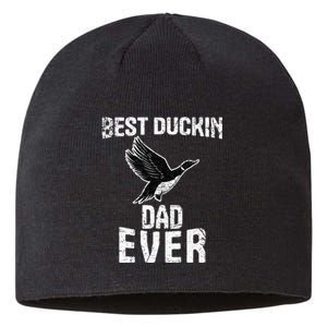 Best Ducking Dad Ever Duck Waterfowl Hunting Funny Sustainable Beanie