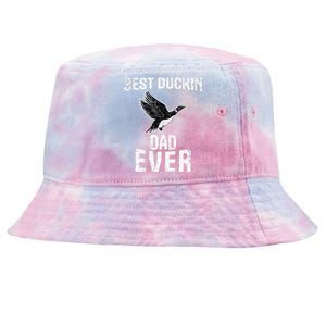 Best Ducking Dad Ever Duck Waterfowl Hunting Funny Tie-Dyed Bucket Hat