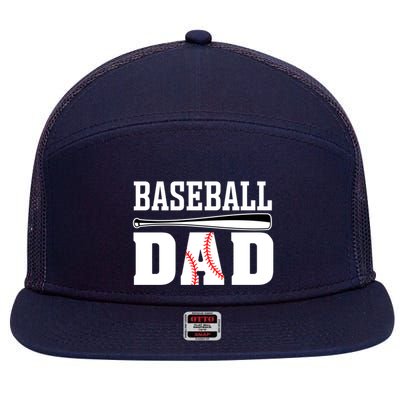 Baseball Dad Dad Baseball 7 Panel Mesh Trucker Snapback Hat