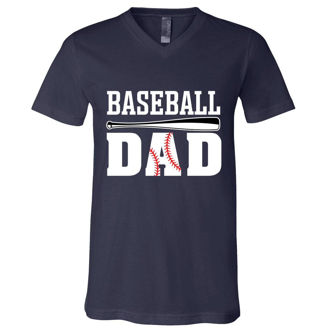 Baseball Dad Dad Baseball V-Neck T-Shirt