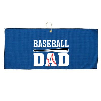 Baseball Dad Dad Baseball Large Microfiber Waffle Golf Towel