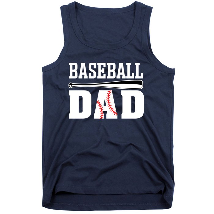 Baseball Dad Dad Baseball Tank Top