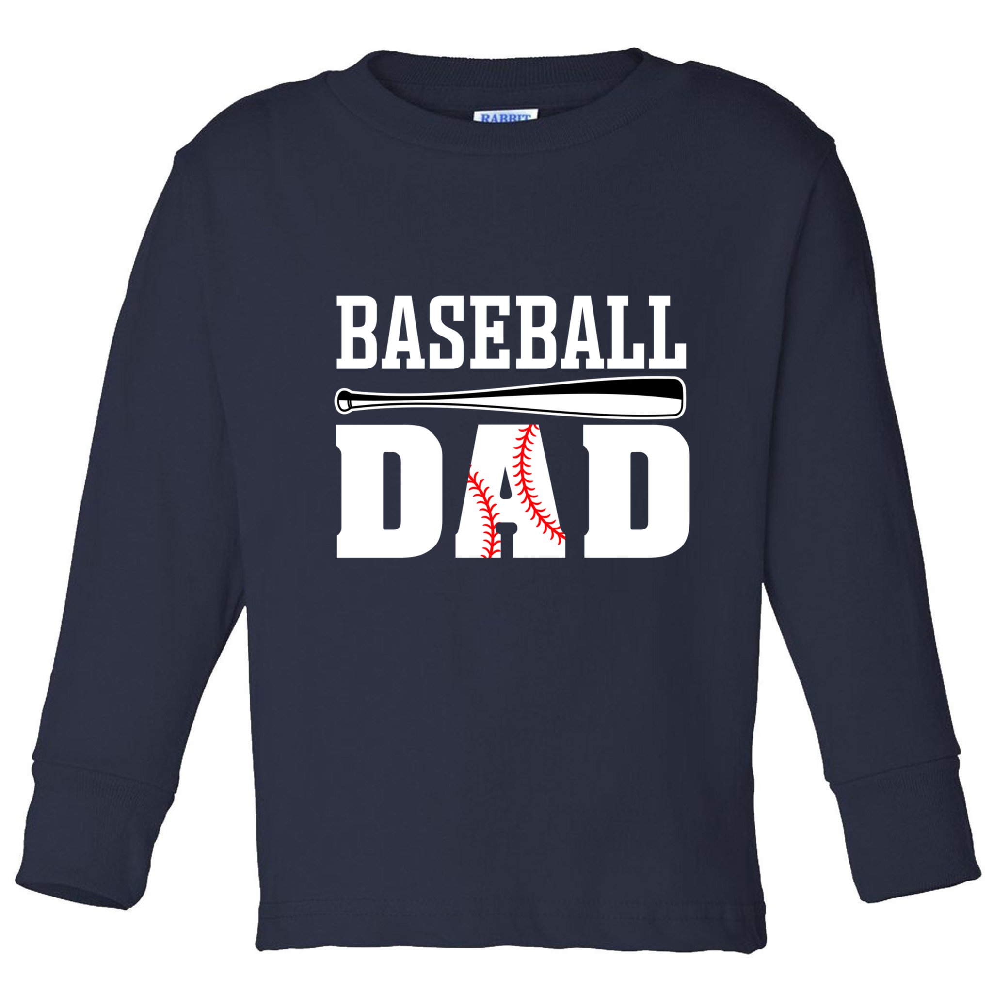 Baseball Dad Dad Baseball Toddler Long Sleeve Shirt