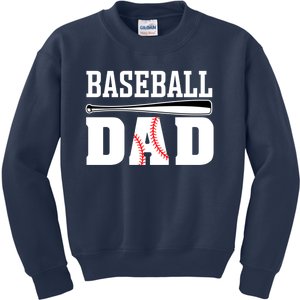 Baseball Dad Dad Baseball Kids Sweatshirt