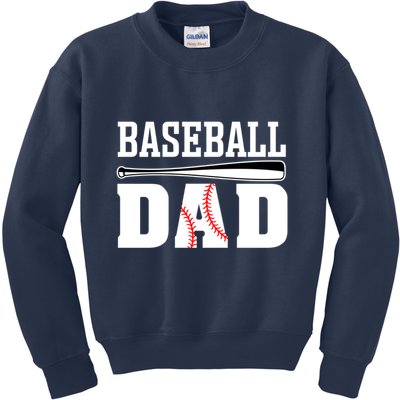 Baseball Dad Dad Baseball Kids Sweatshirt
