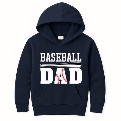 Baseball Dad Dad Baseball Kids Hoodie