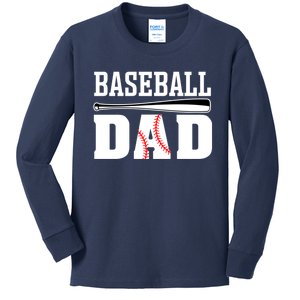 Baseball Dad Dad Baseball Kids Long Sleeve Shirt