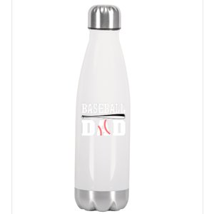 Baseball Dad Dad Baseball Stainless Steel Insulated Water Bottle