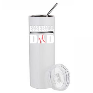 Baseball Dad Dad Baseball Stainless Steel Tumbler