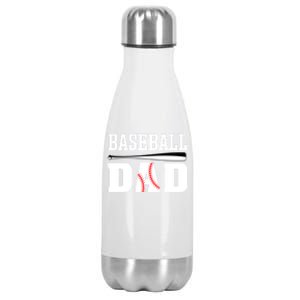 Baseball Dad Dad Baseball Stainless Steel Insulated Water Bottle