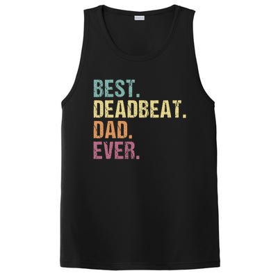 Best Deadbeat Dad Ever Funny sarcastic Joke Father's Day PosiCharge Competitor Tank