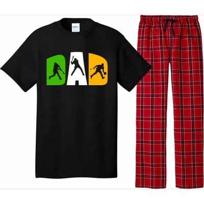 Baseball Dad Daddy Softball Father Baseball Player Funny Gift Pajama Set