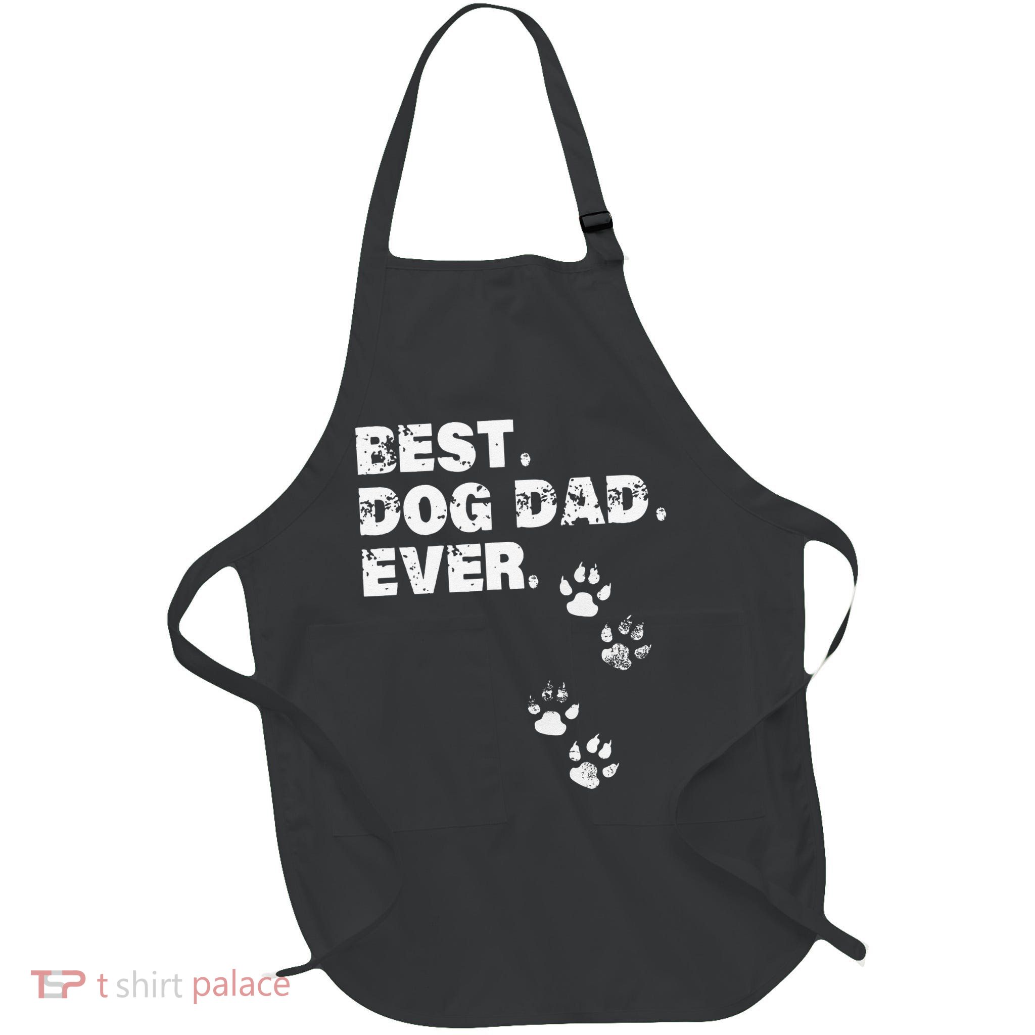 Best Dog Dad Ever Gift For Fathers Day Full-Length Apron With Pockets