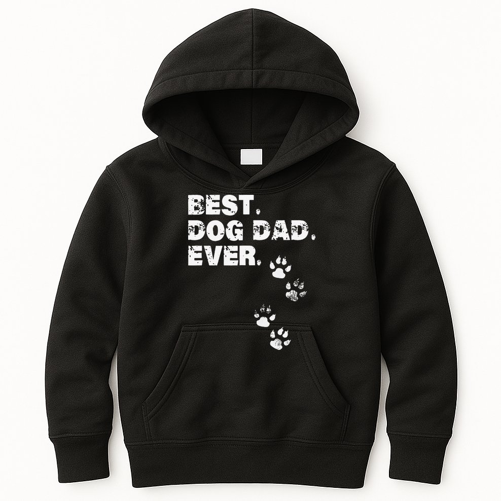 Best Dog Dad Ever Gift For Fathers Day Kids Hoodie