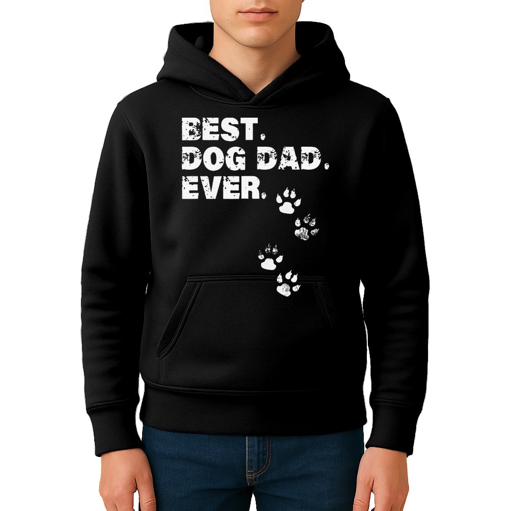 Best Dog Dad Ever Gift For Fathers Day Kids Hoodie