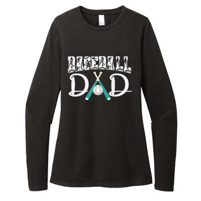 Baseball Dad Design For Father's Day Funny Gift Dad Baseball Cool Gift Womens CVC Long Sleeve Shirt