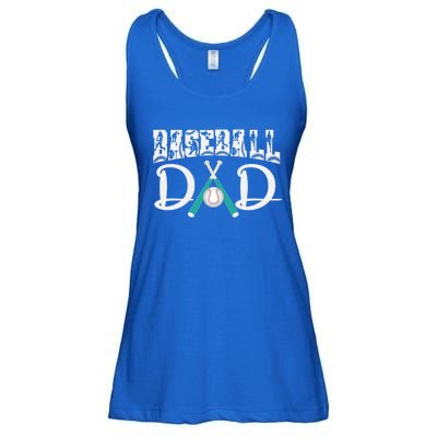 Baseball Dad Design For Father's Day Funny Gift Dad Baseball Cool Gift Ladies Essential Flowy Tank