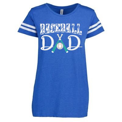 Baseball Dad Design For Father's Day Funny Gift Dad Baseball Cool Gift Enza Ladies Jersey Football T-Shirt