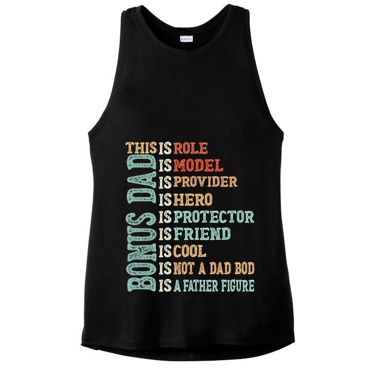 Bonus Dad Definition Is Not A Dad Bod ItS A Father Figure Great Gift Ladies PosiCharge Tri-Blend Wicking Tank