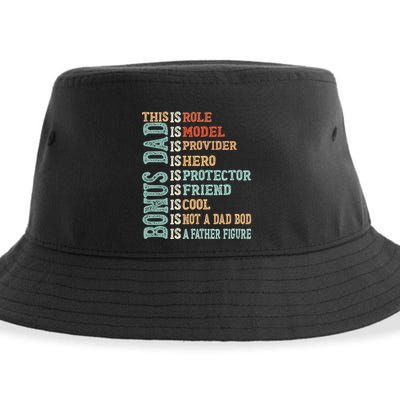 Bonus Dad Definition Is Not A Dad Bod ItS A Father Figure Great Gift Sustainable Bucket Hat