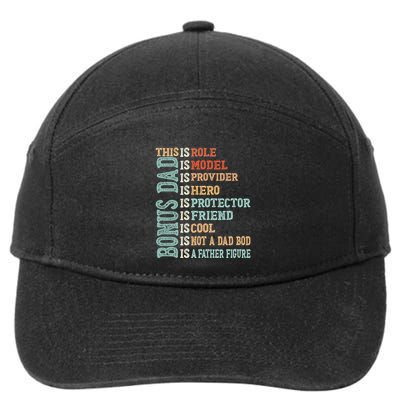 Bonus Dad Definition Is Not A Dad Bod ItS A Father Figure Great Gift 7-Panel Snapback Hat