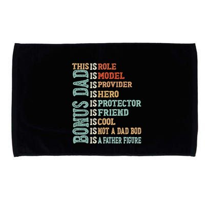 Bonus Dad Definition Is Not A Dad Bod ItS A Father Figure Great Gift Microfiber Hand Towel