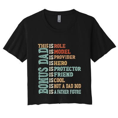 Bonus Dad Definition Is Not A Dad Bod ItS A Father Figure Great Gift Crop Top