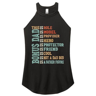 Bonus Dad Definition Is Not A Dad Bod ItS A Father Figure Great Gift Women's Perfect Tri Rocker Tank