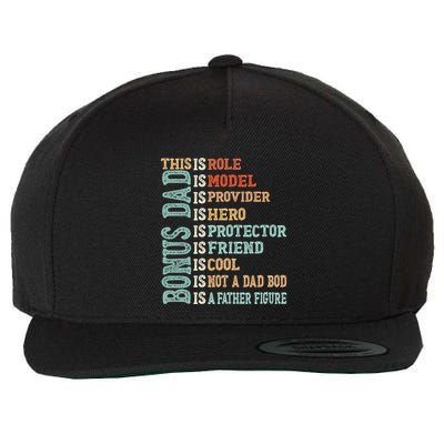 Bonus Dad Definition Is Not A Dad Bod ItS A Father Figure Great Gift Wool Snapback Cap