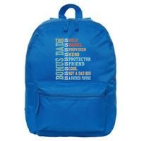 Bonus Dad Definition Is Not A Dad Bod ItS A Father Figure Great Gift 16 in Basic Backpack