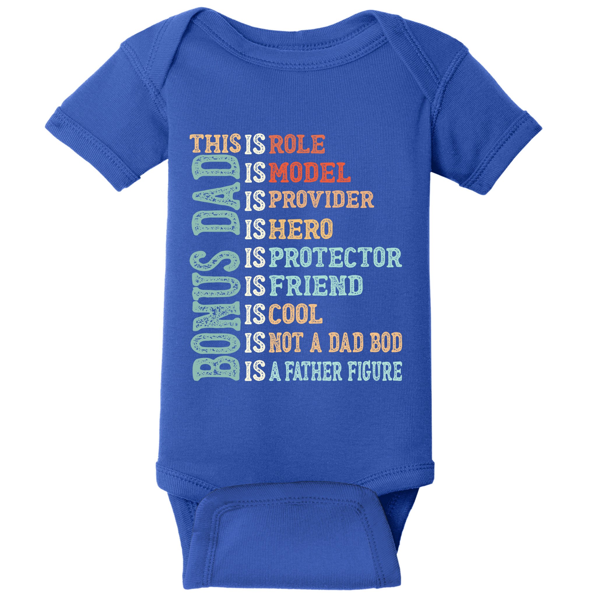 Bonus Dad Definition Is Not A Dad Bod ItS A Father Figure Great Gift Baby Bodysuit