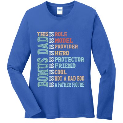 Bonus Dad Definition Is Not A Dad Bod ItS A Father Figure Great Gift Ladies Long Sleeve Shirt