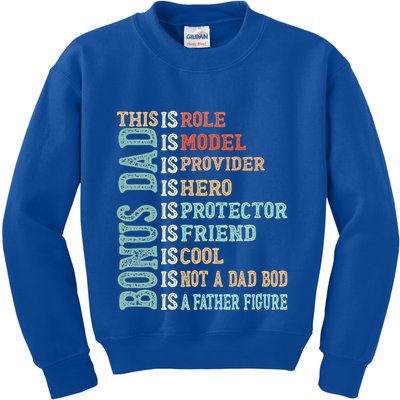 Bonus Dad Definition Is Not A Dad Bod ItS A Father Figure Great Gift Kids Sweatshirt