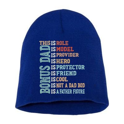 Bonus Dad Definition Is Not A Dad Bod ItS A Father Figure Great Gift Short Acrylic Beanie