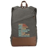 Bonus Dad Definition Is Not A Dad Bod ItS A Father Figure Great Gift Cotton Canvas Backpack