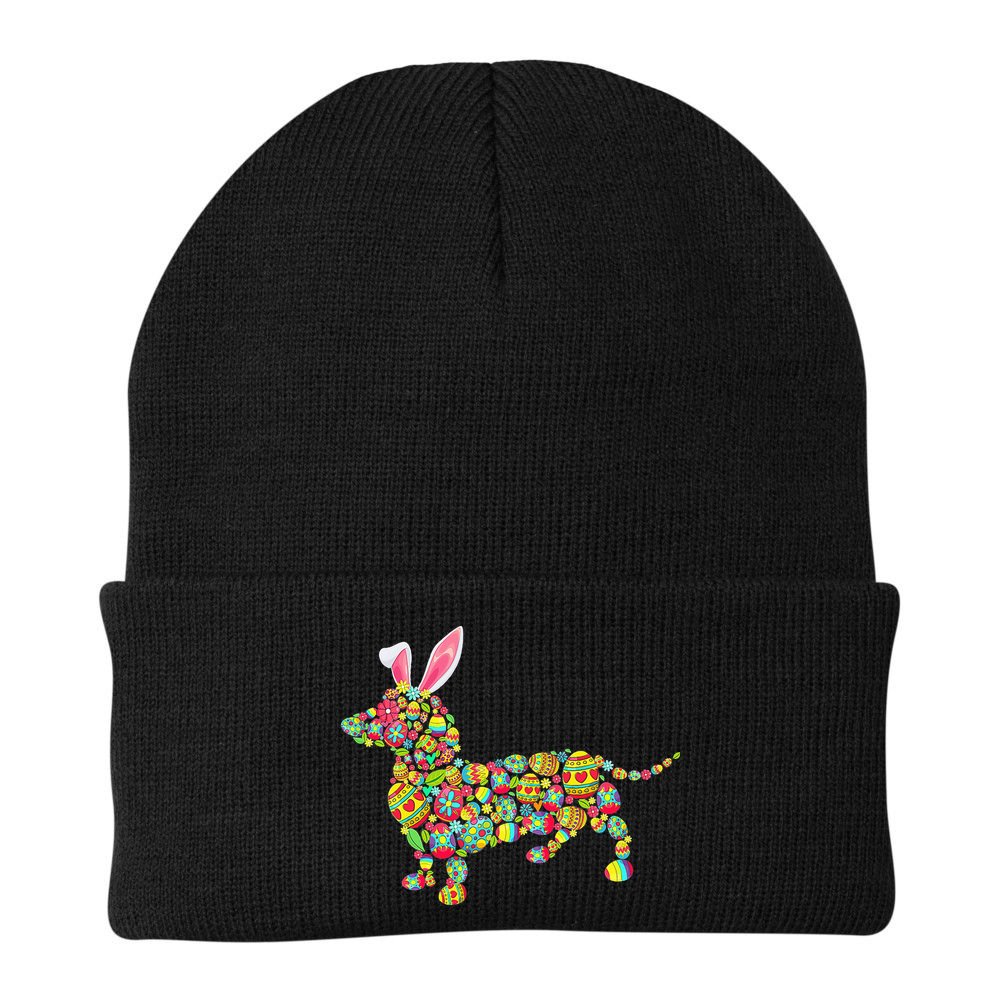 Bunny Dachshund Dog Shape Hunting Eggs Beanie