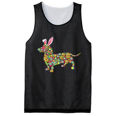 Bunny Dachshund Dog Shape Hunting Eggs Mesh Reversible Basketball Jersey Tank